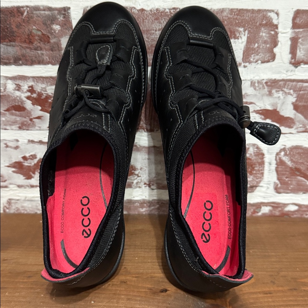 Ecco Bluma Women’s Drawstring Black Sneakers Walking Shoes Size US 6-6.5 EU 37 - Picture 9 of 9